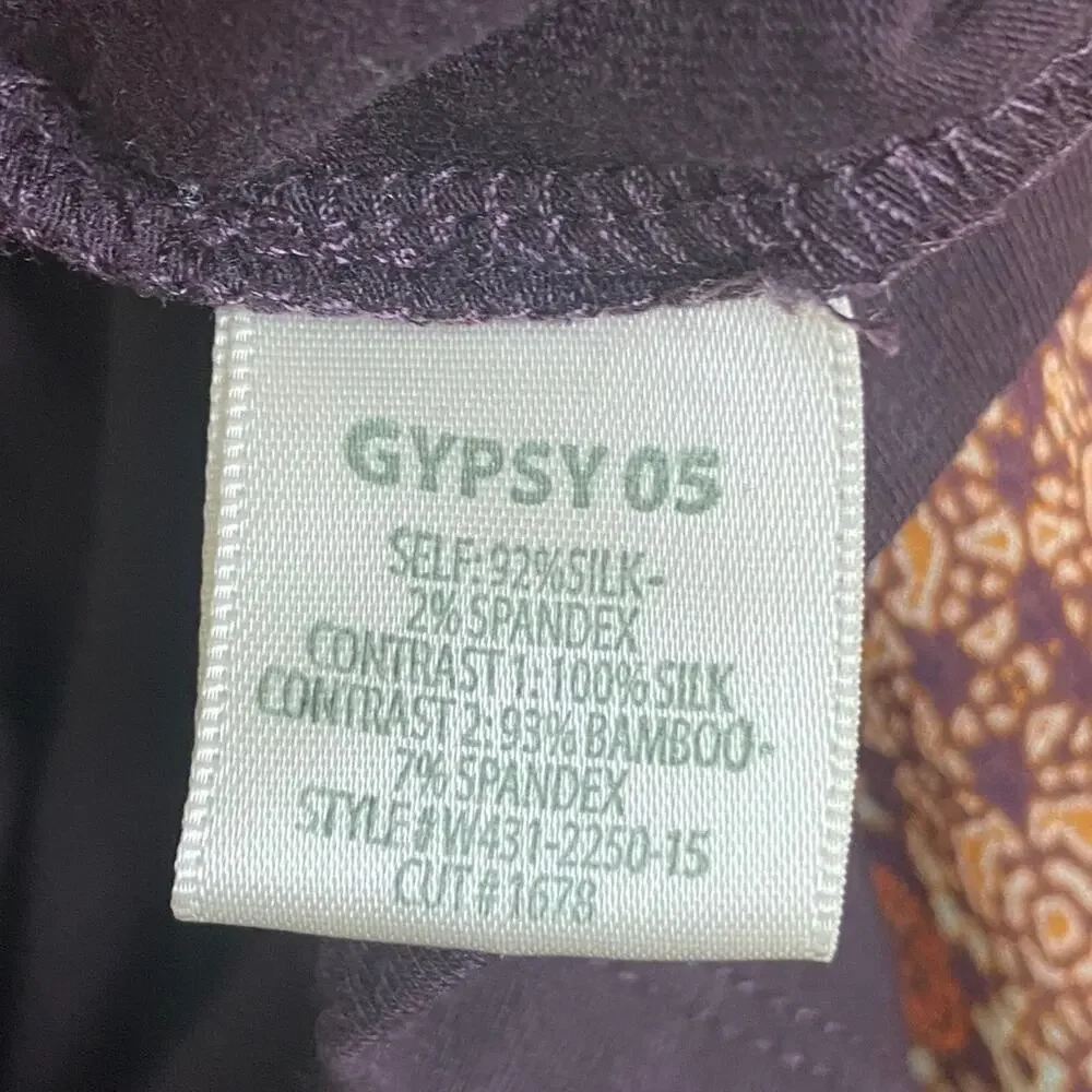 Gypsy 05 | Girih Peasant Boho Print Silk Dress - Picture 8 of 8